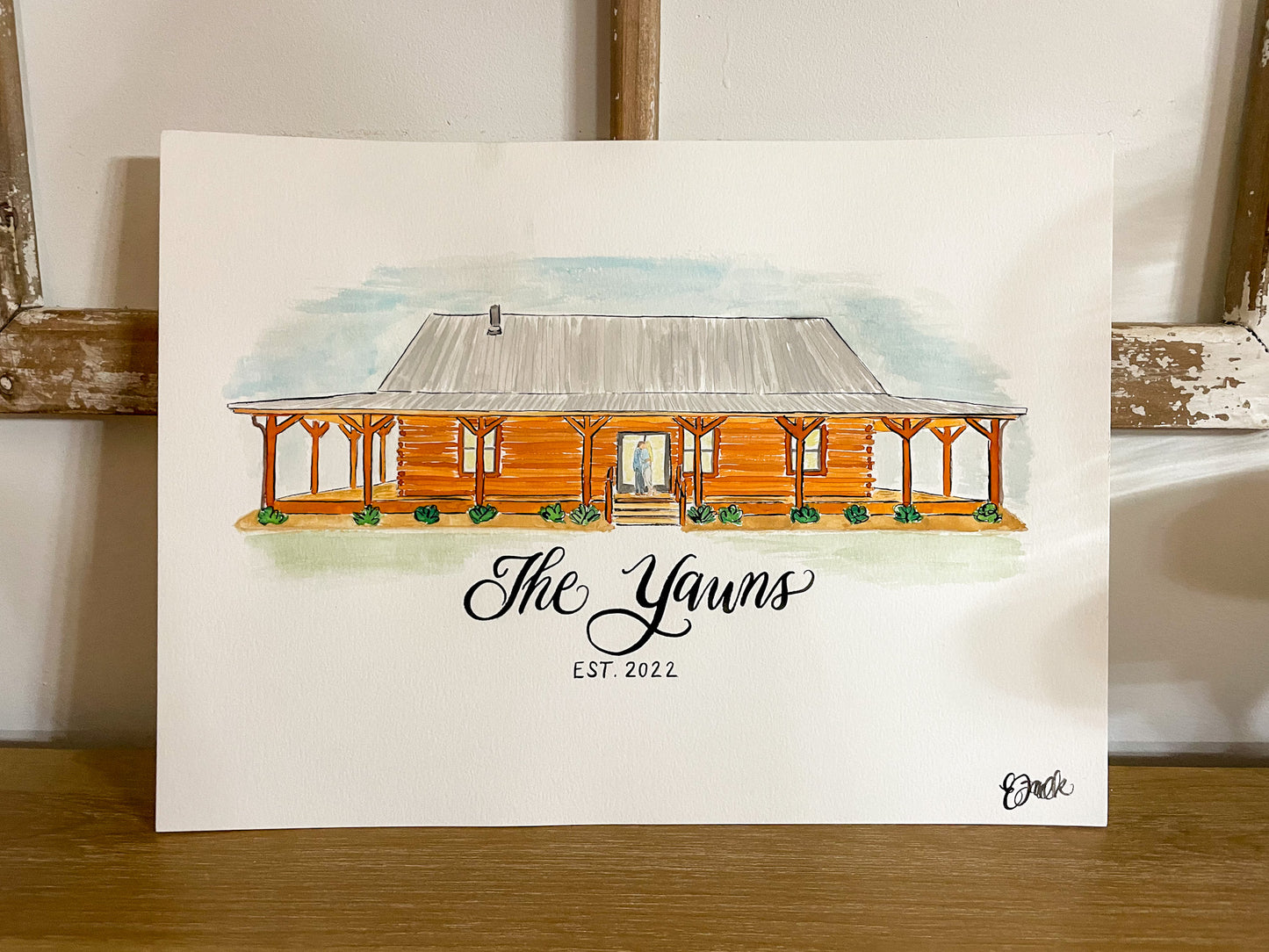 Custom Location Watercolor Art