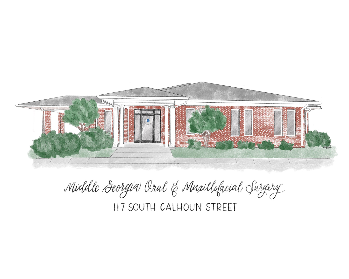 Custom Location Watercolor Art