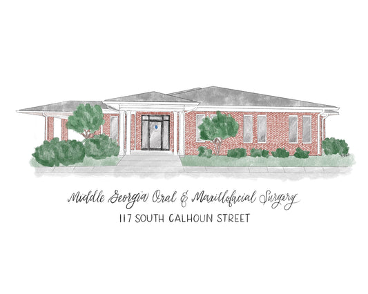 Custom Location Watercolor Art